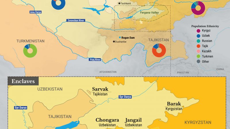 중앙아시아의 국경 분쟁
출처: Geopolitical Futures (https://geopoliticalfutures.com/border-disputes-in-central-asia/)